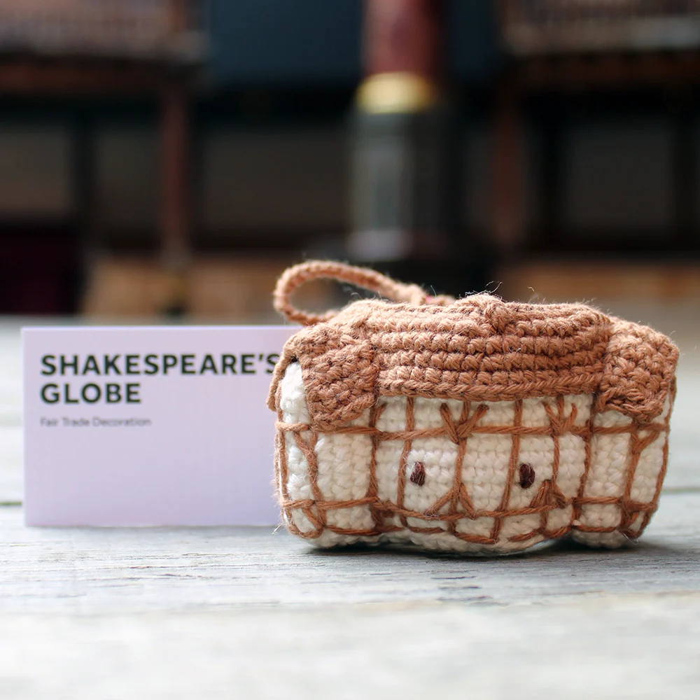 Fair Trade Crocheted Globe Theatre Decoration - Image 4