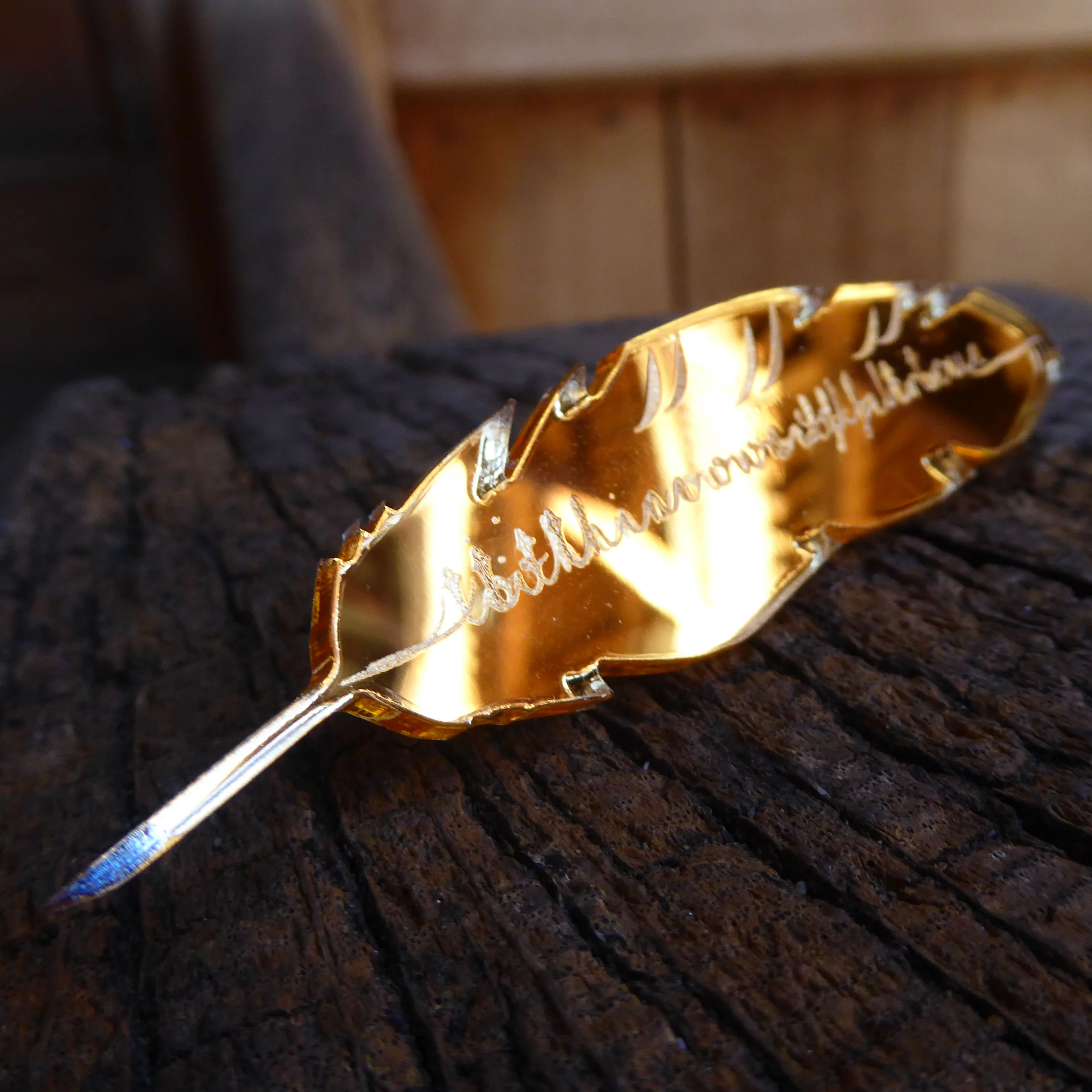 Hamlet Quill Brooch (To Thine Own Self be True) - Image 3