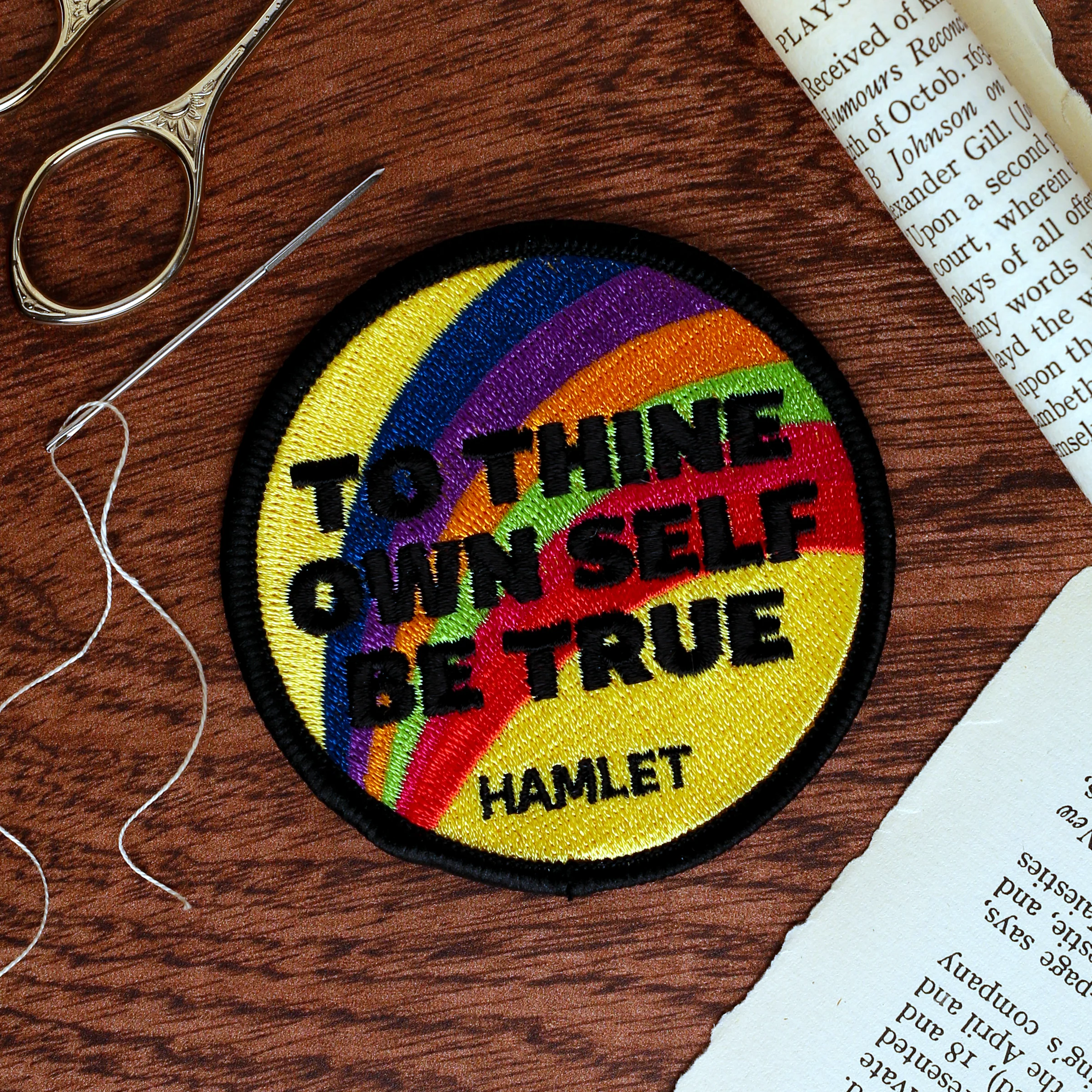 Hamlet Sew-on Patch (To Thine Own Self be True) - Image 3