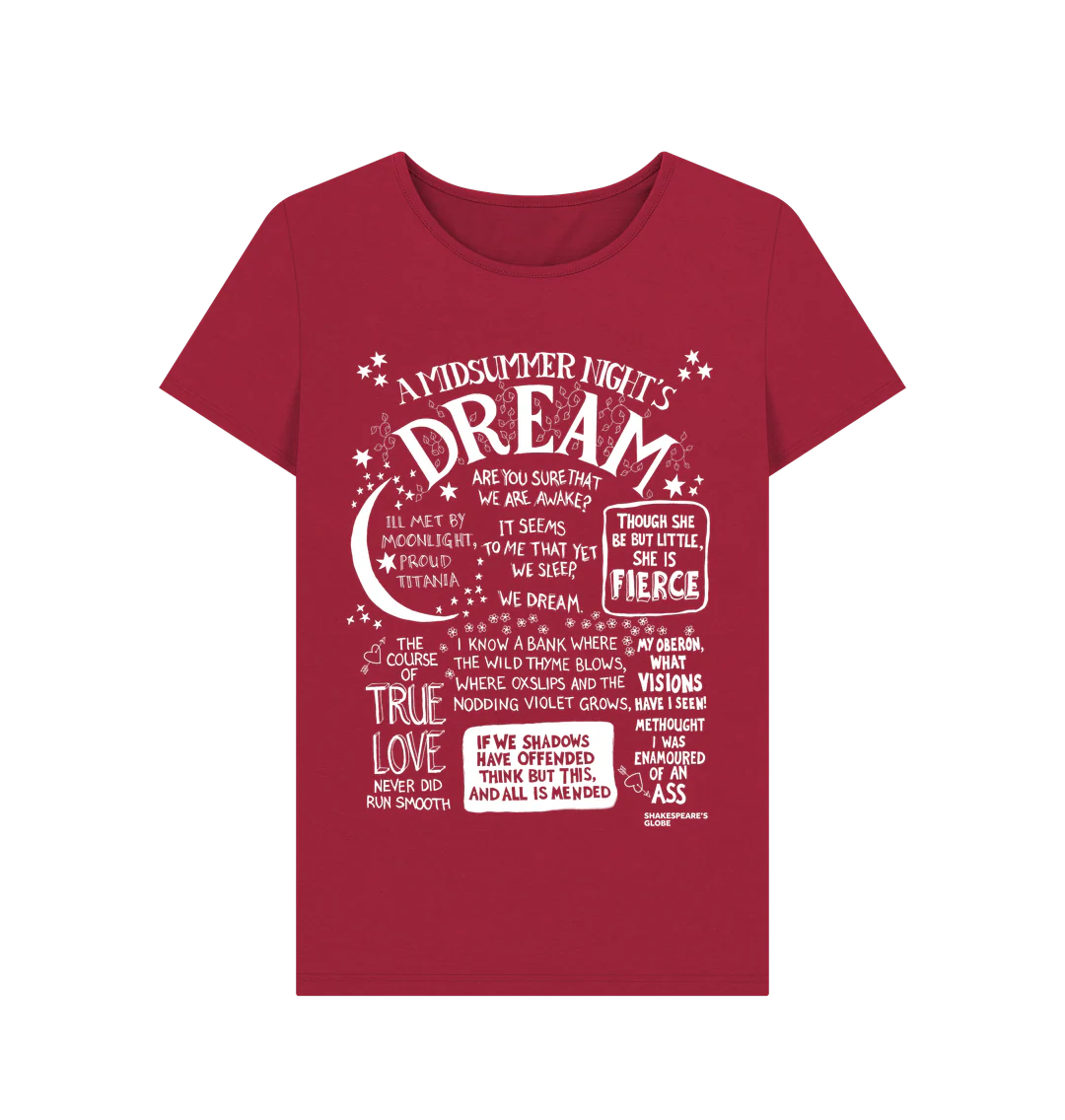A Midsummer Night's Dream Organic Women's T-shirt (Quotes) - Image 5