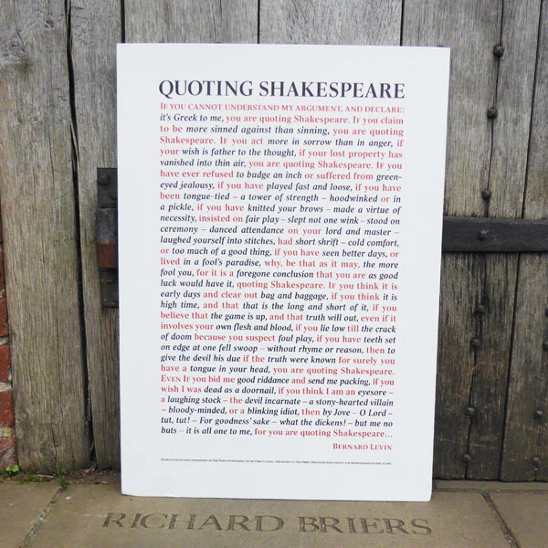 Quoting Shakespeare Poster - Image 3