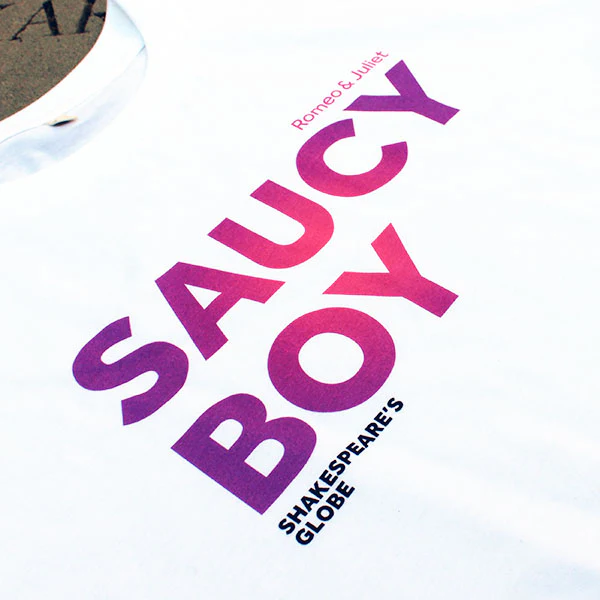 Romeo & Juliet Organic T-shirt (Saucy Boy) - Image 3