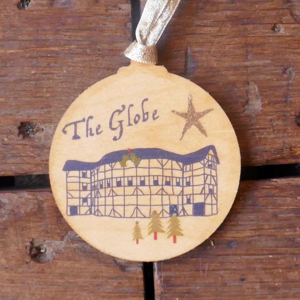 Shakespeare's Globe Wooden Decoration (Blue) - Image 5