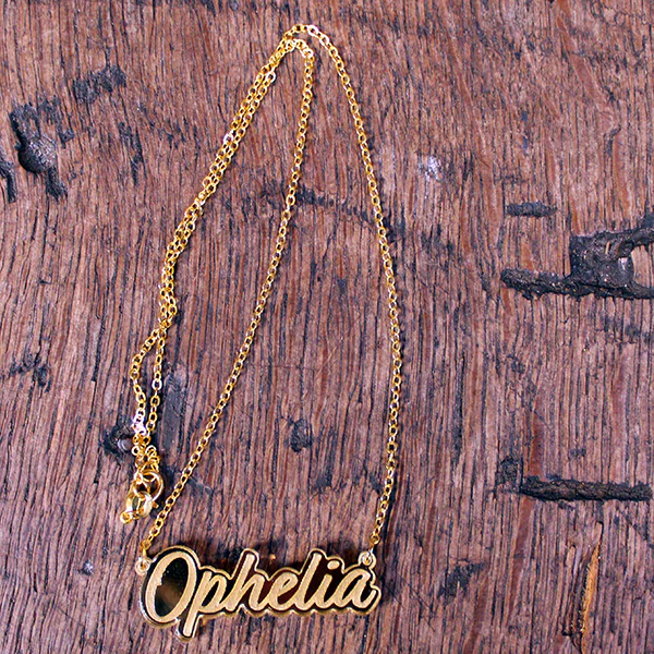 Shakespeare's Heroines Mirror Acrylic Necklace (Ophelia) - Image 2