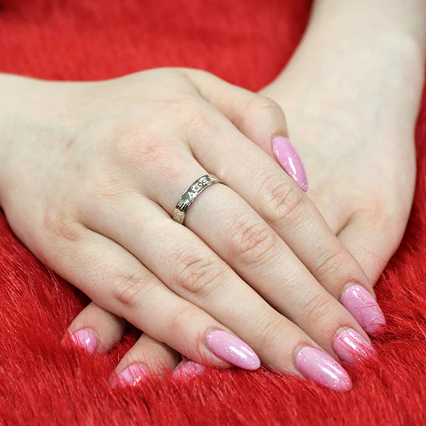 Silver Rose Posey Ring - Image 7