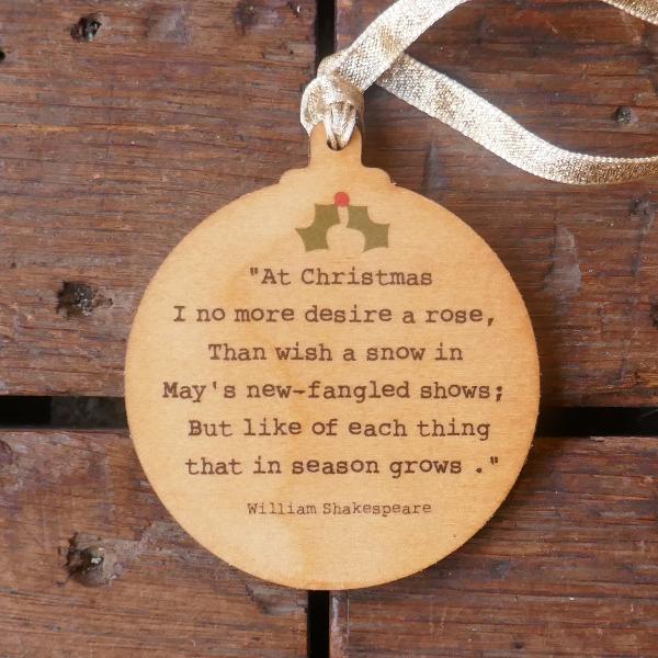 Golden Shakespeare Decoration - Image 3